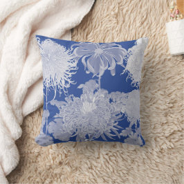 Blue White  Chinoiserie Floral Kussen