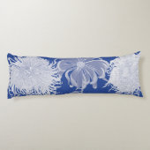 Blue White Chinoiserie Floral Lichaamskussen (Achterkant)