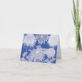 Blue White  Chinoiserie Floral Monogram Bedankkaart (Achterkant)