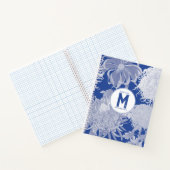 Blue White  Chinoiserie Floral Monogram Notitieboek (Binnen)