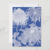 Blue White  Chinoiserie Floral Monogram Notitiekaartje (Achterkant)