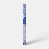 Blue White  Chinoiserie Floral Monogram Samsung Galaxy Hoesje (Linkerkant)