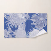 Blue White  Chinoiserie Floral Pattern Bad Handdoek (Handdoek)
