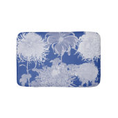 Blue White  Chinoiserie Floral Pattern Badmat (Voorkant)