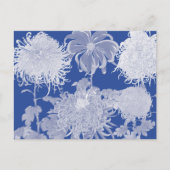 Blue White  Chinoiserie Floral Pattern Feestdagenkaart (Voorkant)