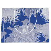 Blue White  Chinoiserie Floral Pattern Groot Cadeauzakje (Voorkant)