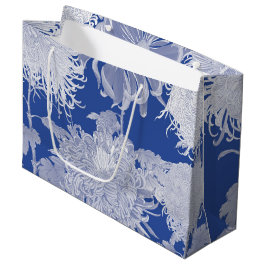 Blue White  Chinoiserie Floral Pattern Groot Cadeauzakje