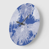 Blue White  Chinoiserie Floral Pattern Grote Klok (Hoek)