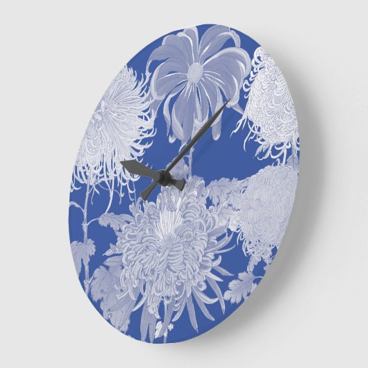 Blue White  Chinoiserie Floral Pattern Grote Klok (Hoek)