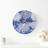 Blue White  Chinoiserie Floral Pattern Grote Klok (Huis)