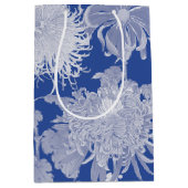 Blue White Chinoiserie Floral Pattern Medium Cadeauzakje (Voorkant)