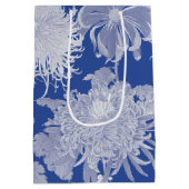 Blue White Chinoiserie Floral Pattern Medium Cadeauzakje (Achterkant)