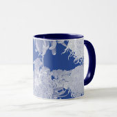 Blue White  Chinoiserie Floral Pattern Mok (Voorkant rechts)