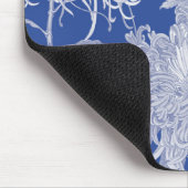 Blue White  Chinoiserie Floral Pattern Muismat (Hoek)