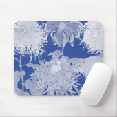 Blue White Chinoiserie Floral Pattern Muismat (Met muis)