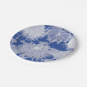 Blue White  Chinoiserie Floral Pattern Papieren Bordje (Gekanteld)
