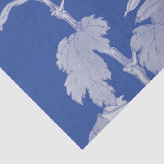 Blue White  Chinoiserie Floral Pattern Tissuepapier (Detail)