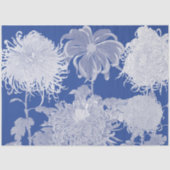 Blue White  Chinoiserie Floral Pattern Tissuepapier (Voorkant)