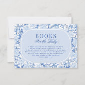 Blue White Chinoiserie Floral Toile Books for Baby Kaart (Voorkant)