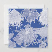 Blue White Chinoiserie Floral Vrijgezellenfeest Kaart (Achterkant)