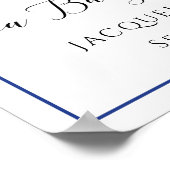 Blue White Chinoiserie Floral Welcome Baby shower Poster (Hoek)