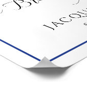 Blue White Chinoiserie Floral Welcome Luncheon Poster (Hoek)