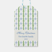 Blue & White Chinoiserie Garland Grandmillennial Cadeaulabel (Voorkant)