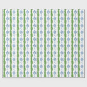Blue & White Chinoiserie Garland Grandmillennial Cadeaupapier (Vlak)