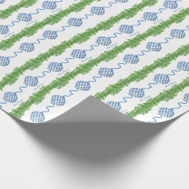 Blue & White Chinoiserie Garland Grandmillennial Cadeaupapier