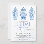 Blue White Chinoiserie Ginger Jars Vrijgezellenfee Kaart (Voorkant)