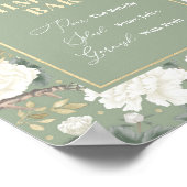 Blue White Chinoiserie Mimosa Bar Wedding Sign Poster (Hoek)