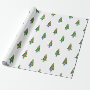 Blue White Chinoiserie Pottery Kerstmis - Gift Cadeaupapier