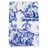 Blue White Chinoiserie Toile Medium Cadeauzakje (Achterkant)