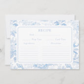 Blue White Chinoiserie Vrijgezellenfeest Recept Ka Kaart (Voorkant)