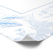 Blue White Chinoiserie Wedding Welcome Sign Poster (Hoek)