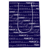 Blue & White Christmas Gift Bag | Santa's Reindeer Medium Cadeauzakje (Achterkant)