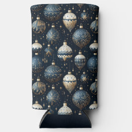 BLUE & WHITE CHRISTMAS HOLIDAY ORNAMENTS SELTZER BLIKJESKOELER