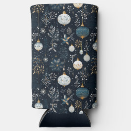 BLUE & WHITE CHRISTMAS HOLIDAY ORNAMENTS SELTZER BLIKJESKOELER