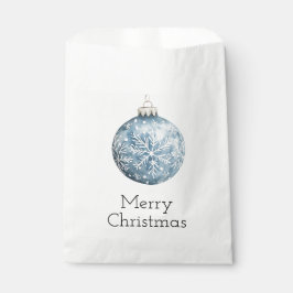 Blue White Christmas Snowflakes Ornamenten Bedankzakje