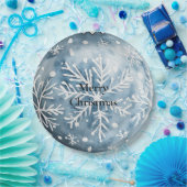 Blue White Christmas Snowflakes Ornamenten Papieren Bordje (Feest)
