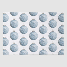 Blue White Christmas Snowflakes Ornamenten Tissuepapier