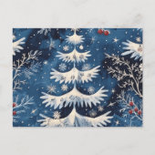 Blue White Christmas Tree Briefkaart (Voorkant)