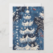 Blue White Christmas Tree Holiday Kaart (Voorkant)