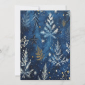 Blue White Christmas Tree Holiday Kaart (Achterkant)