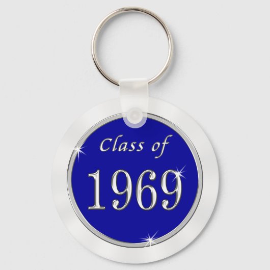 Blue White Class of 1969 Class Reunion Sleutelhang Sleutelhanger (Achterkant)