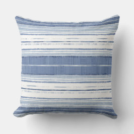 Blue & White Coastal Line Pattern Sierkussen