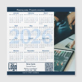 Blue White Consultant Service 2026 Calendar Magnet (Voorkant)