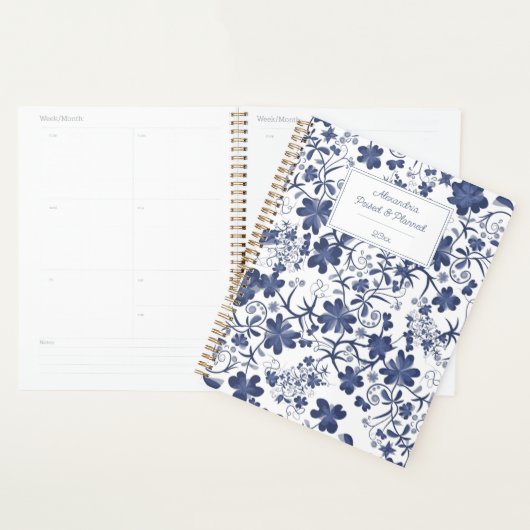 Blue & White Country Floral Planner (Display)