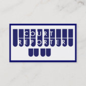 Blue White court reporter op maat van visitekaartj Visitekaartje (Achterkant)