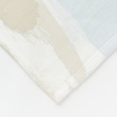 Blue White Cream Abstract Fleece Deken (Hoek)